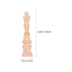2Pcs Exquisite Wood Appliques Vintage Furniture Onlays Carved Stickers
