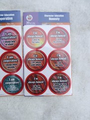 McGraw-Hill Childrens Publishing Character Education Badge Stickers Y2K NOS 2003