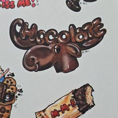 Rare 1980 Vintage Mark I Chicago SS9 Chocolat Sticker Sheet Cute