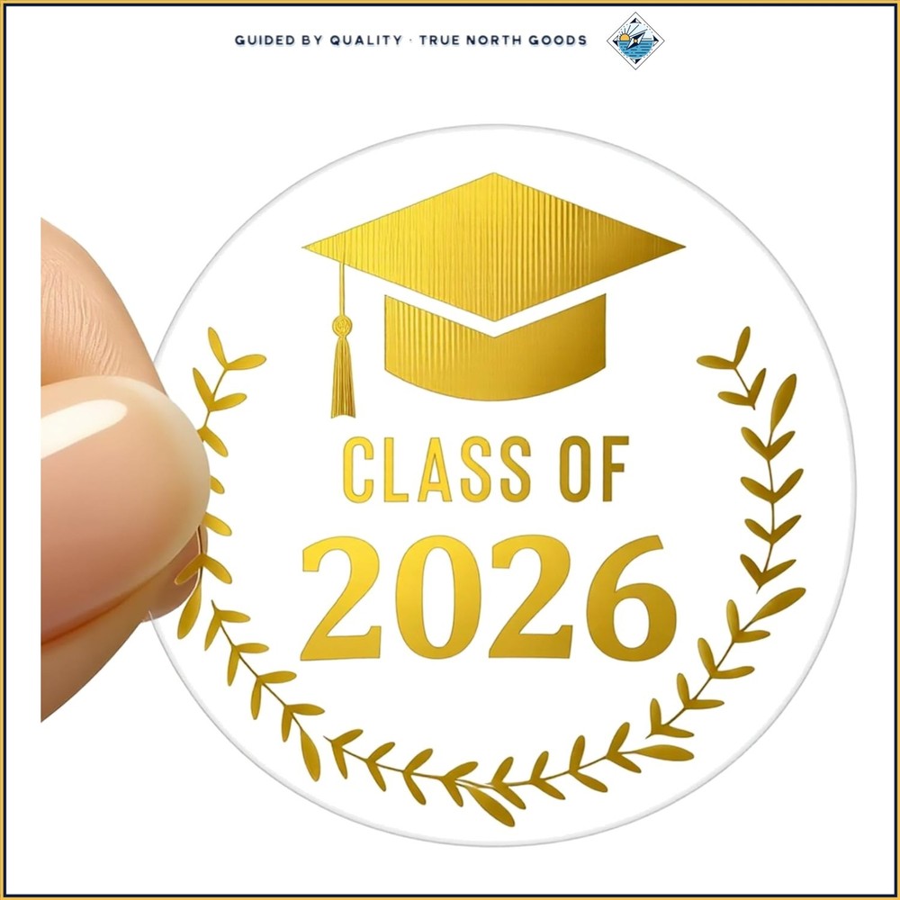 Elegant Gold Graduation Stickers, 120PCS Peel and Stick Labels for Celebrations