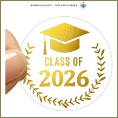 Elegant Gold Graduation Stickers, 120PCS Peel and Stick Labels for Celebrations