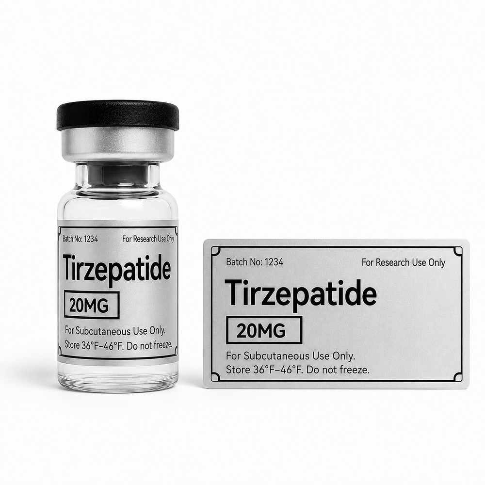 Customizable Silver Peptide Vial Labels for 3ml Vials- Set of 20 labels!