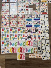 Vintage Rare 80s 90s Giant Mrs Grossman Scrapbook Huge Sticker Lot Of Sheets
