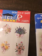 Vintage Lot Floral Flower 108 Stickers 10 Sheets Hallmark & AGC Scratch Sniff