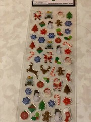 CHRISTMAS PAPER CRAFTS 3D CHRISTMAS MINI EPOXY STICKERS 52 PCS