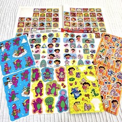 Vintage Sticker Lot – Sandy Lion Dora The Explorer, Barney, Arthur, Nick Jr.