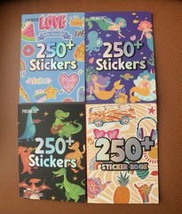 New 1000+ Stickers (4) Book Lot Boys Girls Kids Peace Love Cars Craft Gift