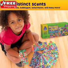 1260 Variety Scratch and Sniff Stickers – Classroom Decor with 15 Unique Scents