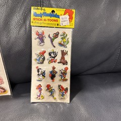 Vintage puffy stickers unopened-PAC-MAN,Cabbage Patch,Woody Woodpecker,Garfield