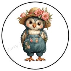 BOHO OWL ENVELOPE SEALS LABELS STICKERS PARTY FAVORS