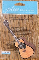 RARE Jolees Rock Star Guitar Wood GARAGE BAND Musical Music 3D Scrapbook Sticker