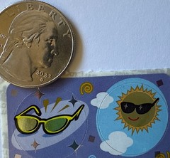 SUMMERTIME Foil Stickers(6pc) Smile Makers…Sunglasses…Sun…Heat…Drink…Card Making