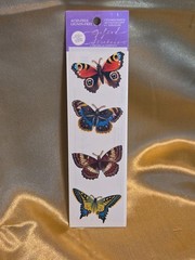Vintage 1987 Butterflies Michel Studio Gifted Acid Free Stickers 2 Sheet in pack