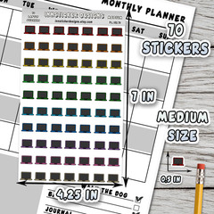 Laptop Stickers, Mini Icon Reminder Planner stickers, Journals, Scrapbooks