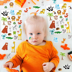 500 Pcs Cute Jungle Animals Stickers for Kids Zoo Safari Animal Stickers for Kid