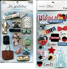 Lot of 11 Travel & Vacation scrapbook stickers – Jolees, Sticko, Recollections