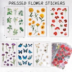 Flower Stickers for Scrapbooking(590 Pieces, 48 Sheets),Decorative Floral Sticke
