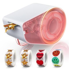 Teacher Reward Sticker Dispenser with 1520 Gold Star, Heart & Smiley Stickers