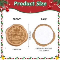 Christmas Series Wax Seal Stickers Envelopes Seal stickers for Christmas Decor