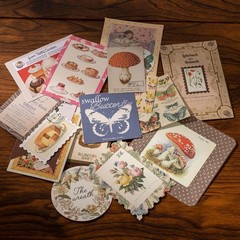 Vintage Junk Journal Supplies Kit, Brown Scrapbook Supplies, Scrapbooking and…