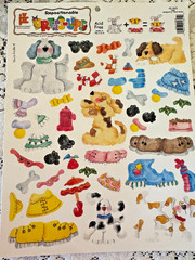 VTG 2-Sided Provo Craft Repositionable «DOG» Dress-Ups Stickers – NEW