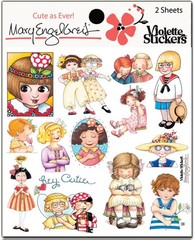 Mary Engelbreit Stickers 2 Sheets Mary’s Cutie Pies Whimsical Girls