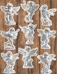 Cool Stone Cherub Die Cut Vinyl Stickers Scrapbooking Laptop Waterbottle