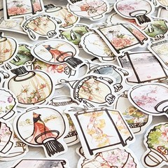 45PCS Asian Lantern Stickers – Kawaii Japan Chinese Festival Planner Stickers