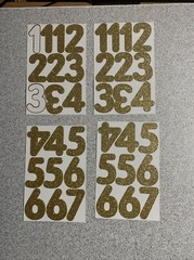 Mixed Size Lot Of Glitter Letter & Number Stickers (A13)