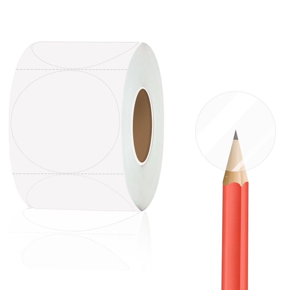 500 Pcs Clear Retail Package Seals 1.5Inch Round Circle Wafer Seal Sticker