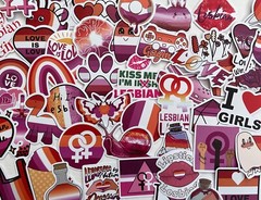 50pcs LESBIAN Stickers, Pride, Rainbow, LGTBQ+, Free Shipping*