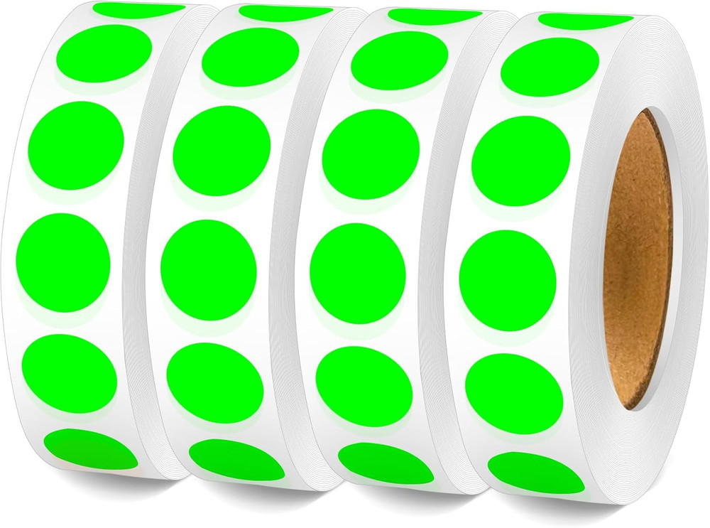 1/2 Inch Circle Sticker Labels,Pack of 1000 round Color Coding Circle Dots Stick