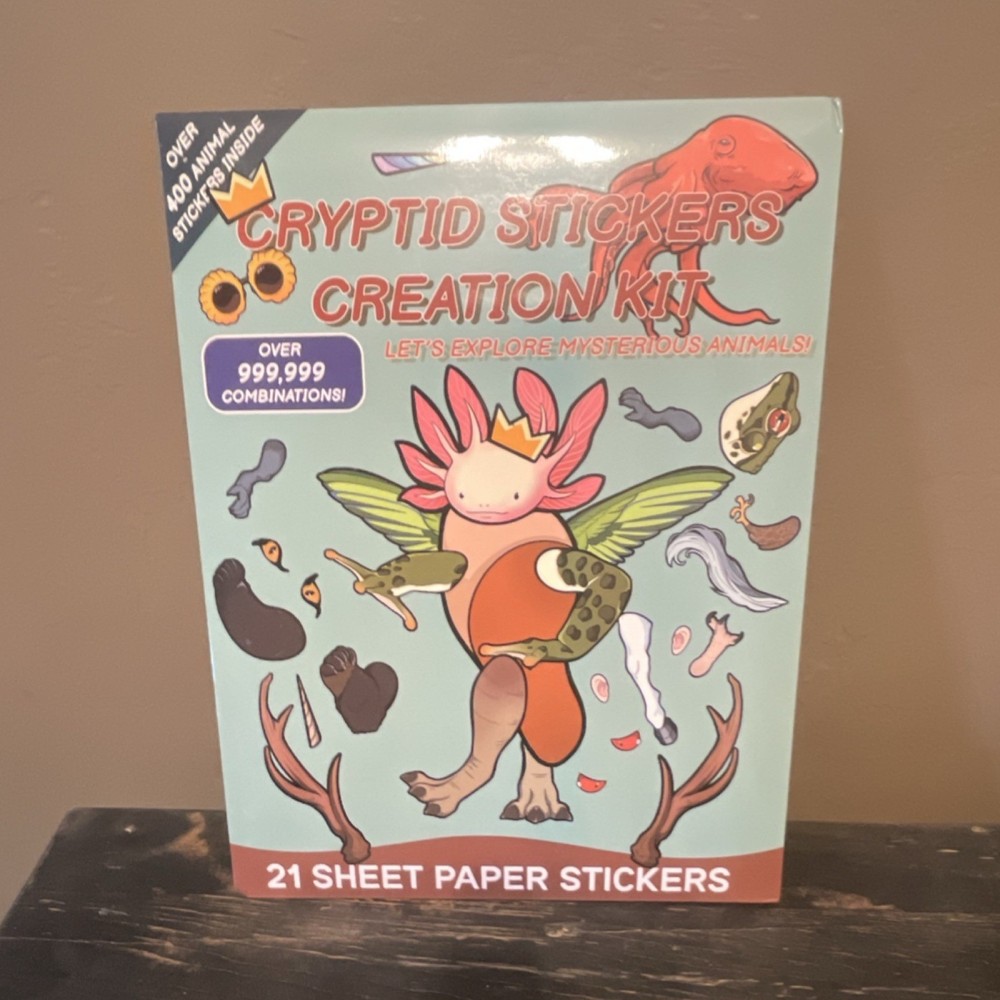 EGGY Cryptid Stickers Creation Kit 21 Sheet Multicolor Fantasy & Magic Animals