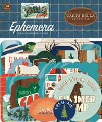 1 Pack of Carta Bella Paper SUMMER CAMP Ephemera Pieces (CBSC119024)