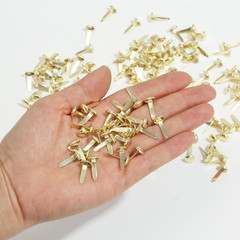 Brass Fasteners 300 Pack Small Brads for Paper Crafts Scrapbooking DIY Handmade