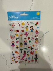 Pebbles 2 Page 94 PC Summer Tiny Stickers Swimming Beach Food Drinks Sea Life