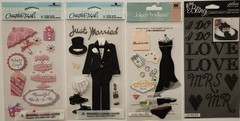 Lot Of 10 JOLEE’S BOUTIQUE K&Co Creative Touch 3D Scrapbooking Stickers WEDDING