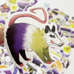 20pcs NON BINARY Stickers, LGTBQ+, Rainbow, Pride, Free Shipping*
