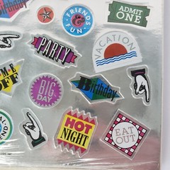 Hallmark Razzle Dazzle Calendar Planner Stickers 3 New Sheets Foil Vintage 1985