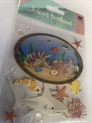 Rare Jolees Sticker Aquarium 2010 3-d Fish Coral Shark New