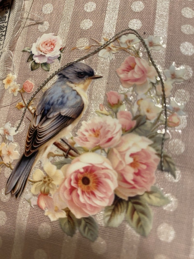 Nature, Birds, Unique Handmade Ephemera, ,Junk Journal,tag,embellishment