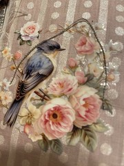 Nature, Birds, Unique Handmade Ephemera, ,Junk Journal,tag,embellishment