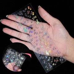 24 Sheets Holographic Korean Deco Stickers Glitter Star Moon Scrapbook