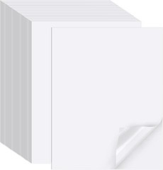 300 Sheets White Sticker Paper 8.5×11 for Inkjet Printer