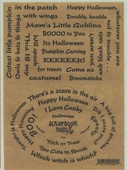 HALLOWEEN Boo EEK Candy Trick Treat 3 sheets Scrapbook Words & Quotes Stickers!