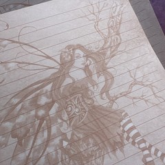 Vintage 90s Amy Brown Autumn Day dream 1999 Fairy Stationery Paper Sheets