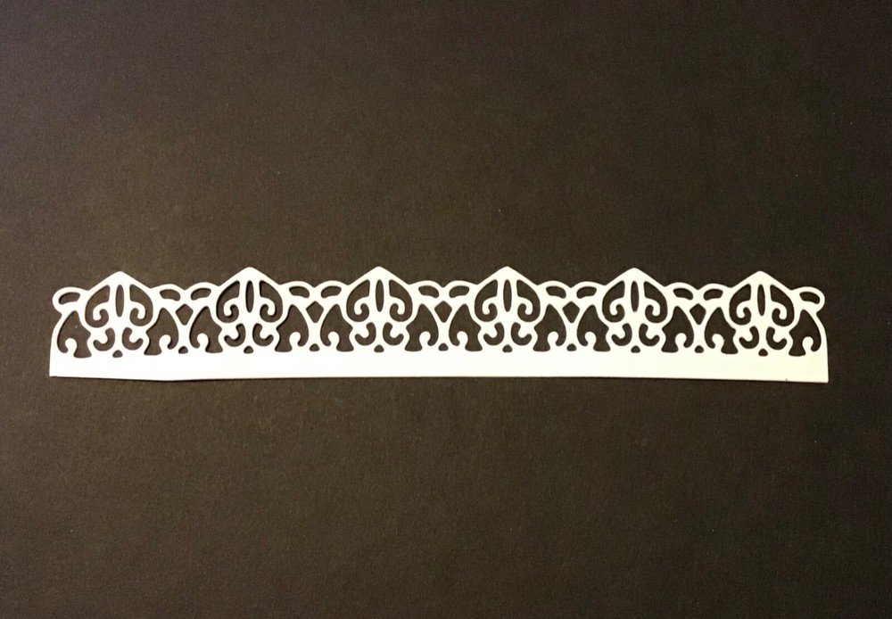 BORDERS Lace Edge Border Die Cut Embellishments 6 pcs 3/4” x 5-1/2” Choose Color