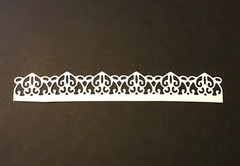 BORDERS Lace Edge Border Die Cut Embellishments 6 pcs 3/4” x 5-1/2” Choose Color
