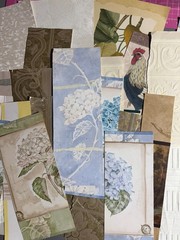 Vtge Textured Wallpaper Samples from Sample Book (10 Pieces) Set 26