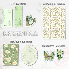 Scrapbook Supplies Kit – 400Pcs Vintage Floral Scrapbook Paper & Junk Journal St